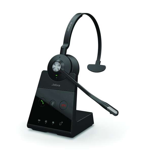 Jabra ENGAGE 65 Mono - беспроводная DECT гарнитура для стационарного телефона и ПК с шумоподавлением и зарядной базой (1 динамик, широкополосный звук)
