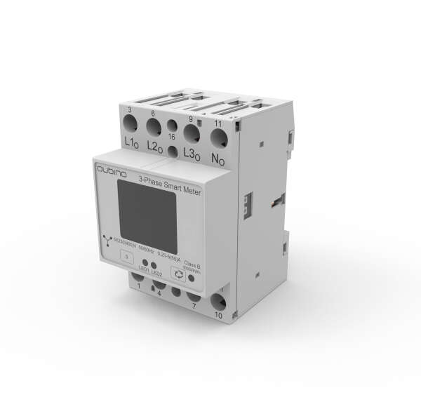 Qubino Smart Meter 3-Phase - измеритель энергопотребления на DIN-рейку, Z-Wave устройство для 3-х фазной сети с током до 65 А