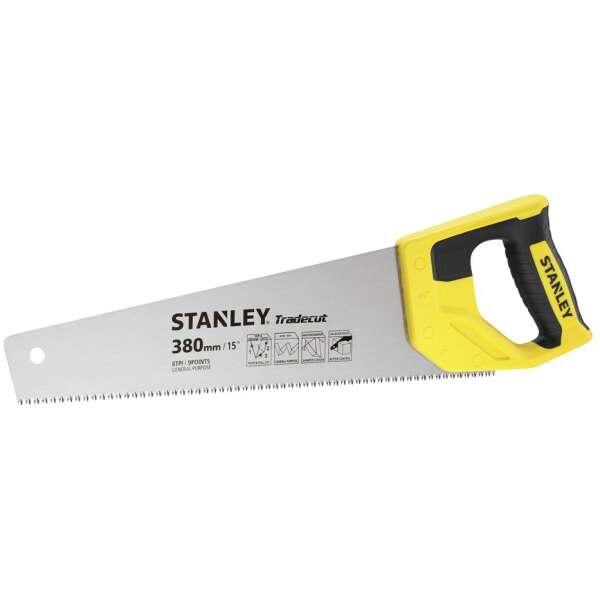 Stanley STHT20348-1 - Ножовка по дереву TRADECUT с закаленным зубом 7 TPI х 380мм