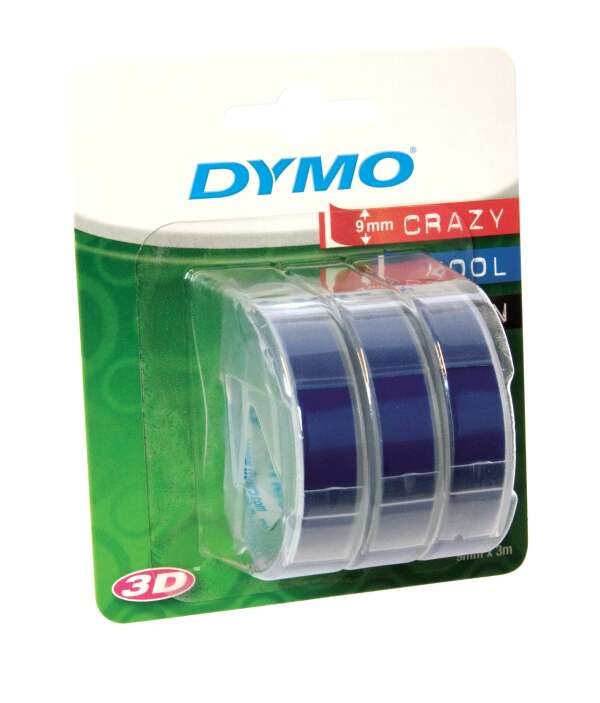 DYMO S0847740 - лента для принтера Omega (синяя, шрифт белый), 9 мм х 3 м (3 штуки в блистере)