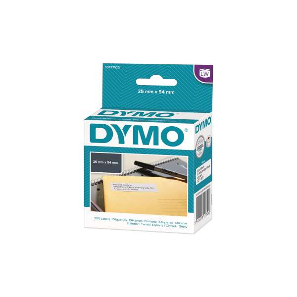 DYMO S0722520/11352 - этикетки адресные большие, 25х54 мм, 1x500 шт/рул