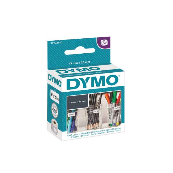 DYMO S0722530/11353 - этикетки многофункциональные, легкоудаляемые, 25х13 мм, 1000 шт/рул