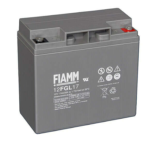 FIAMM 12 FGL 17 - батарея аккумуляторная серии FGL (12 В, 17 А/ч, 76x181x167 мм, 5,95 кг)