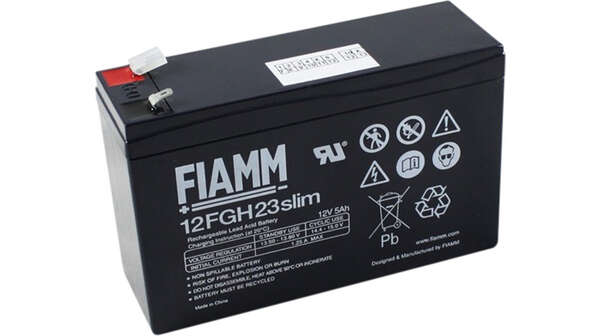 FIAMM 12 FGH 23 Slim - батарея аккумуляторная серии FGН (12 В, 5 Ач, 151х51х94 мм, 2 кг)
