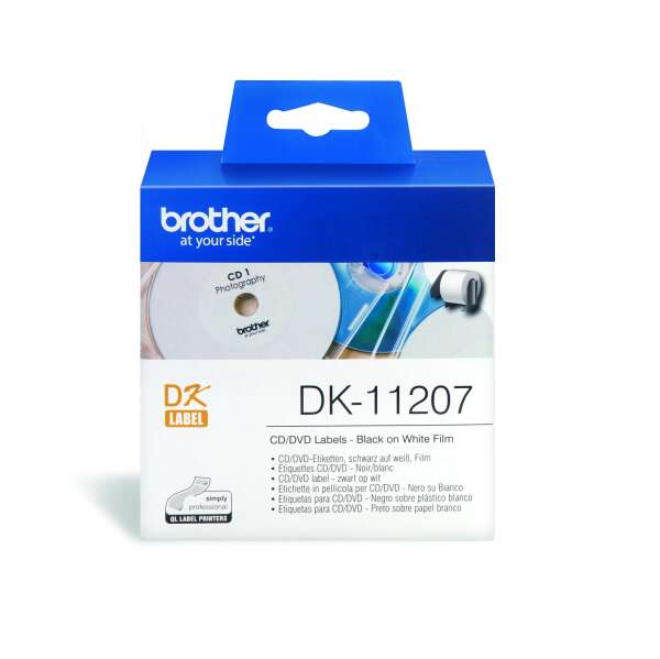 BROTHER DK-11207 - наклейки для CD/DVD Ø58 мм