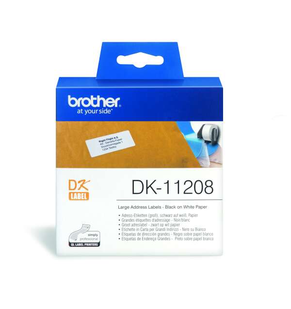 BROTHER DK-11208 - наклейки адресные большие 38х90 мм