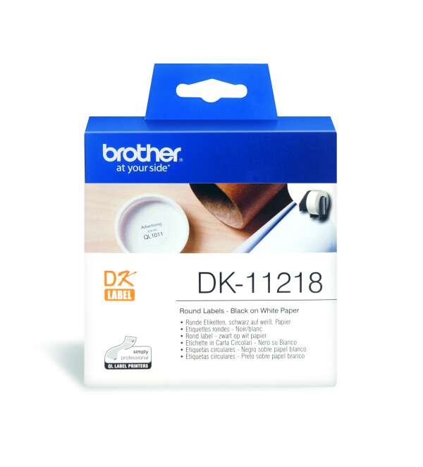 BROTHER DK-11218 - наклейки круглые бумажные Ø24 мм