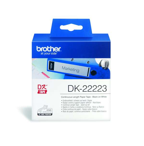 BROTHER DK-22223 - лента непрерывная бумажная белая 50 мм х 30,48 м