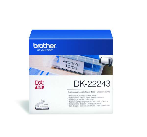 BROTHER DK-22243 - лента непрерывная бумажная белая 102 мм х 30,48 м