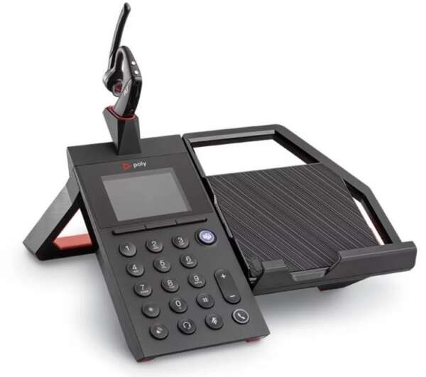 Poly ELARA 60 - Настольная док-станция  для мобильного телефона и гарнитуры Voyager 5200 (Bluetooth, MS Teams, ЖК-дисплей, гарнитура в комплект входит)