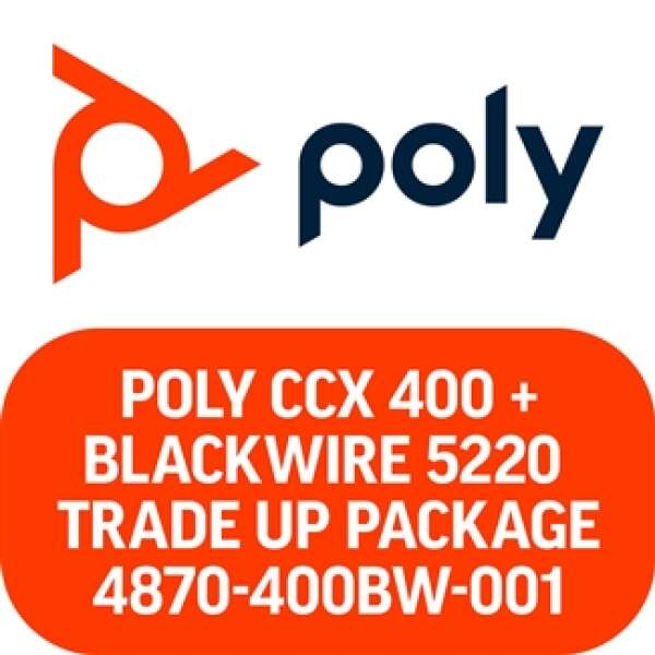 Сервис Polycom VVX Trade Up to Microsoft Teams, включает 2 года лицензии Polycom Premier и одно техническое обновление телефона VVX400/411/500/600 на телефон CCX400 без тел.трубки с гарнитурой Blackwire 5220