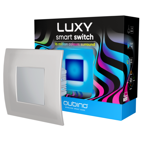 Qubino Luxy Smart Switch - умный Z-Wave ночник, диммирование, 16 млн. оттенков, управление внешней нагрузкой до 10А