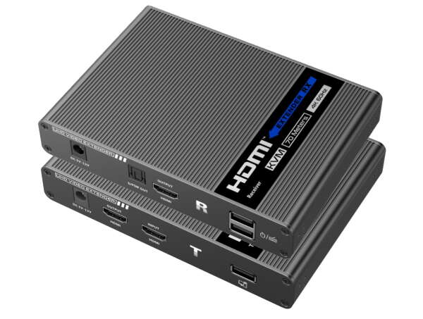 Lenkeng LKV676KVM - Удлинитель HDMI и USB, 4K@60Гц, HDMI 2.0, KVM, CAT6/6a/7 до 40/70 метров, проходной HDMI