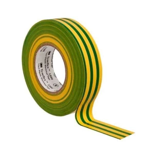 3M Temflex™ 1500 - изоляционная лента, желто-зеленая, 19 мм х 25 м х 0,15 мм