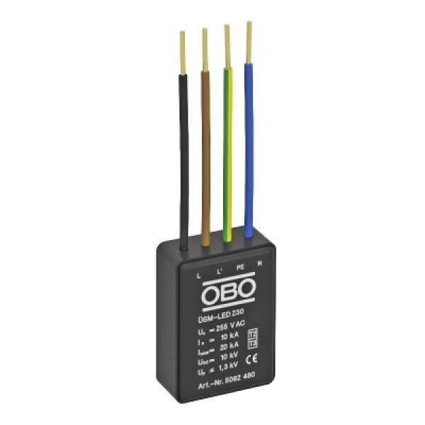 OBO Bettermann 5092482 — Устройство защиты от импульсных перенапр. УЗИП для светодиодных ламп 1+NPE (класс II) 440В USM-LED 440