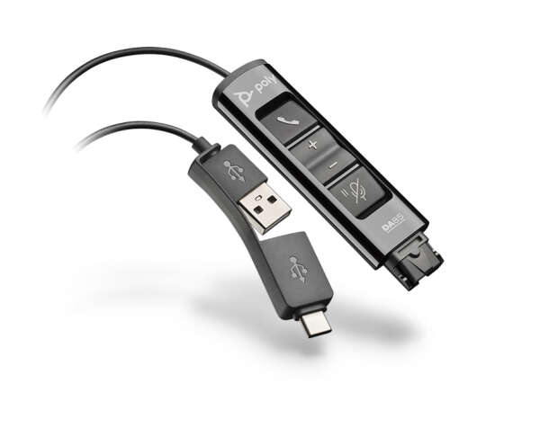 Plantronics DA85 - цифровой USB-адаптер для подключения профессиональной гарнитуры к ПК (QD, USB-A+C)