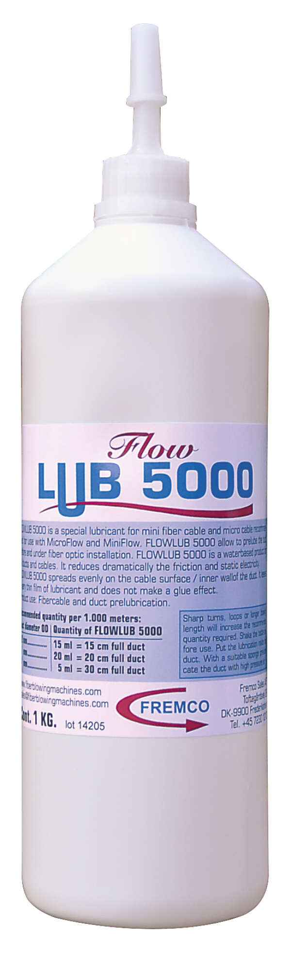 Fremco 101-30531 - смазка кабельная FlowLUB 5000 для задувки оптических кабелей (12 бутылок, 1 ящ)