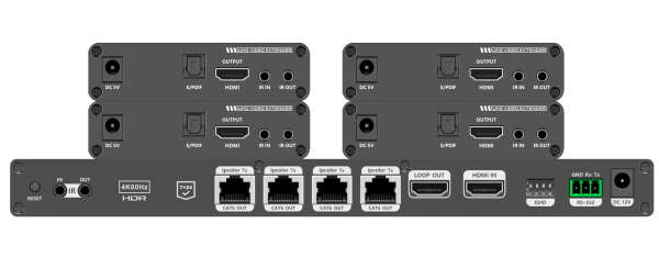 Lenkeng LKV824 - Разветвитель-удлинитель 1*4 HDMI, 4K, ИК, CAT6/6a/7, до 70 метров
