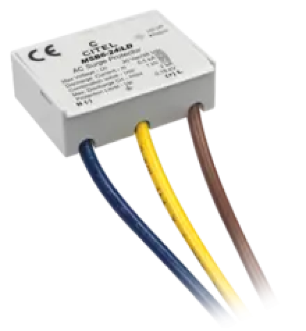 MSB6-24/LD УЗИП CITEL класса защиты 3 для постоянного тока 24VDC и однофазной сети TNC и TNS 24 VAC Максимальное рабочее напряжение Uc=30 VAC/38 VDC