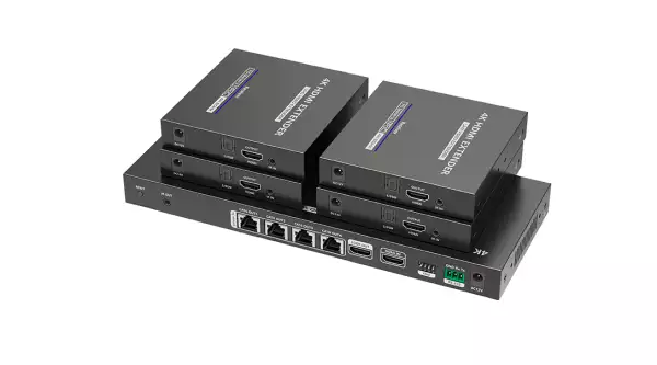 Разветвитель-удлинитель 1 в 4 HDMI, 4K, ИК, CAT6, до 70 метров Lenkeng LKV824P-I