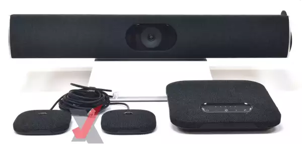 VoiceXpert VXV-320-KIT2 - система видеоконференций для средней конференц-комнаты (видеобар VXV-320-UMS + спикерфон VXA-210-UBE)