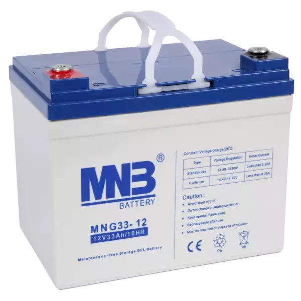 MNB MNG33-12 Аккумуляторная батарея серии MNG  (12 В, 33 Ач, 195х130х161 мм, 10,8 кг)