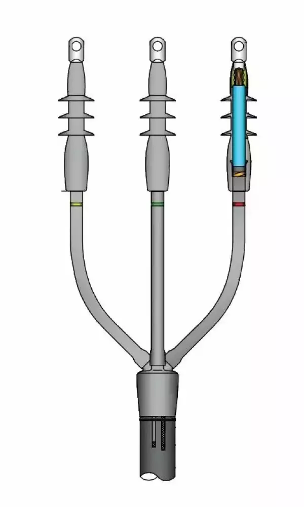 Комплект конц. муфты хол. усадки внеш.уст. для 3-жил. кабеля с изоляцией из СПЭ на 6/10 кВ, 3х25-35 мм2