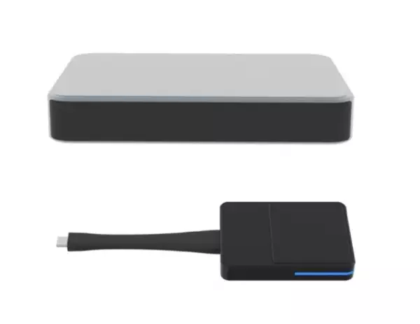 VoiceXpert VXV-530-BYOM - комплект BYOM для видеоконференций . Беспроводной передатчик контента. Интерфейсы: USBx2, HDMI, LAN, Audio, DC in.