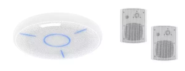 VoiceXpert VXA-MIC-KIT1 - потолочный микрофонный массив VXA-MIC-Ceil в комплекте с Hi-Fi динамиками 20Вт (2 шт)