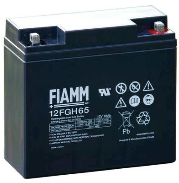FIAMM 12 FGH 65 - батарея аккумуляторная серии FGН (12 В, 18 Ач, 181х76х167 мм, 6,4 кг)