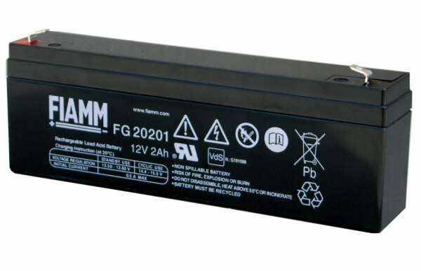 FIAMM FG 20201 - батарея аккумуляторная серии FG (12 В, 2 Ач, 178х34х60 мм, 0,93 кг)