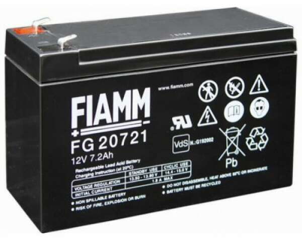 FIAMM FG 20721 - батарея аккумуляторная серии FG (12 В, 7,2 Ач, 151х65х94 мм, 2,45 кг)