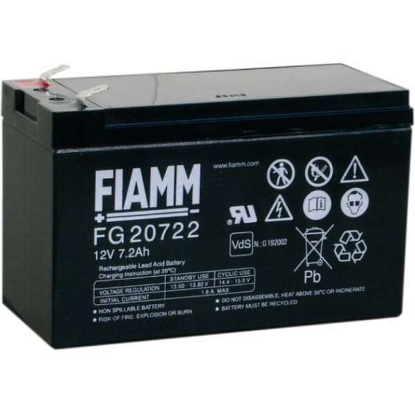 FIAMM FG 20722 - батарея аккумуляторная серии FG (12 В, 7,2 Ач, 151х65х94 мм, 2,45 кг)