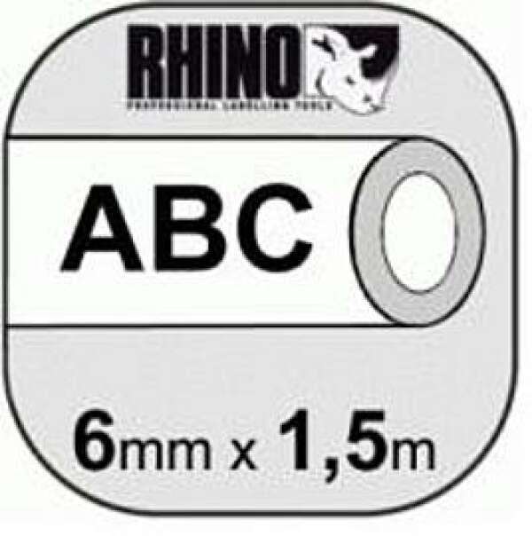 DYMO Rhino S0718260 - картридж с термоусадочной трубкой (белая), 6 мм x 1,5 м