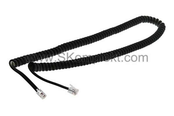 REXANT 18-2073 - шнур витой телефонный, 7 м, черный (10 штук в упаковке)