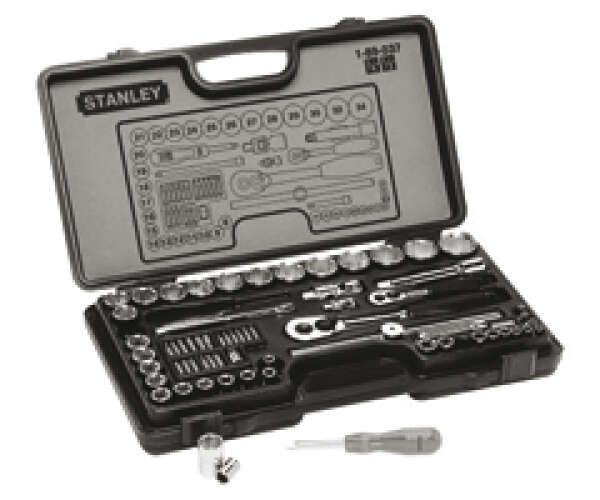 Stanley 1-89-037 - Набор торцевых головок (66 эл., 1/2" метрический)