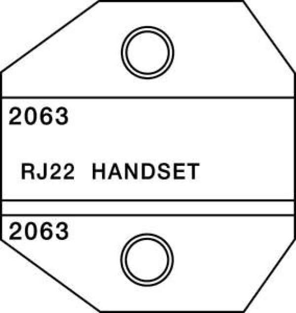 Greenlee PA2063 - матрица RJ22 Handset для кримперов 1300/8000