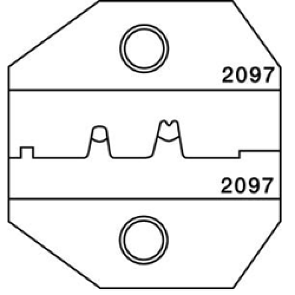 Greenlee PA2097 - матрица  D-Sub RS232: 0,3 - 0,8 мм для кримперов1300/8000