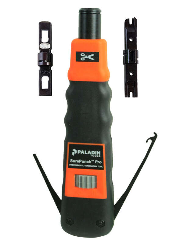 Paladin Tools PA3586 -  ударный инструмент SurePunch Pro PDT для расшивки кабеля на кросс с лезвиями 66 и 110