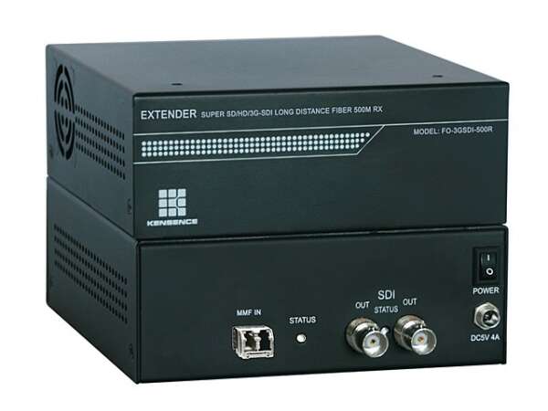 KENSENCE FO-3GSDI-500T/R - Оптический удлинитель сигнала SDI на расстояние до 500 метров, по одному многомодовому кабелю