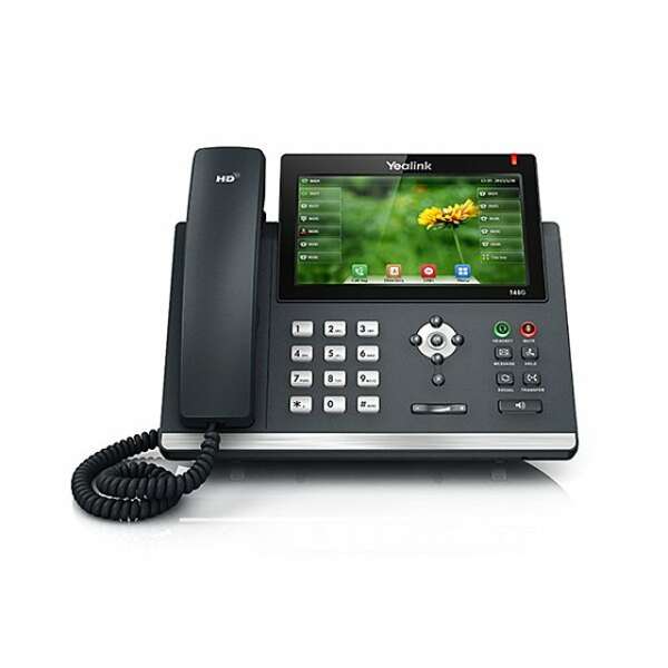 SIP-T48G SIP-телефон, сенсорный цветной экран 7", 6 линий, PoE, Gigabit Ethernet, без БП
