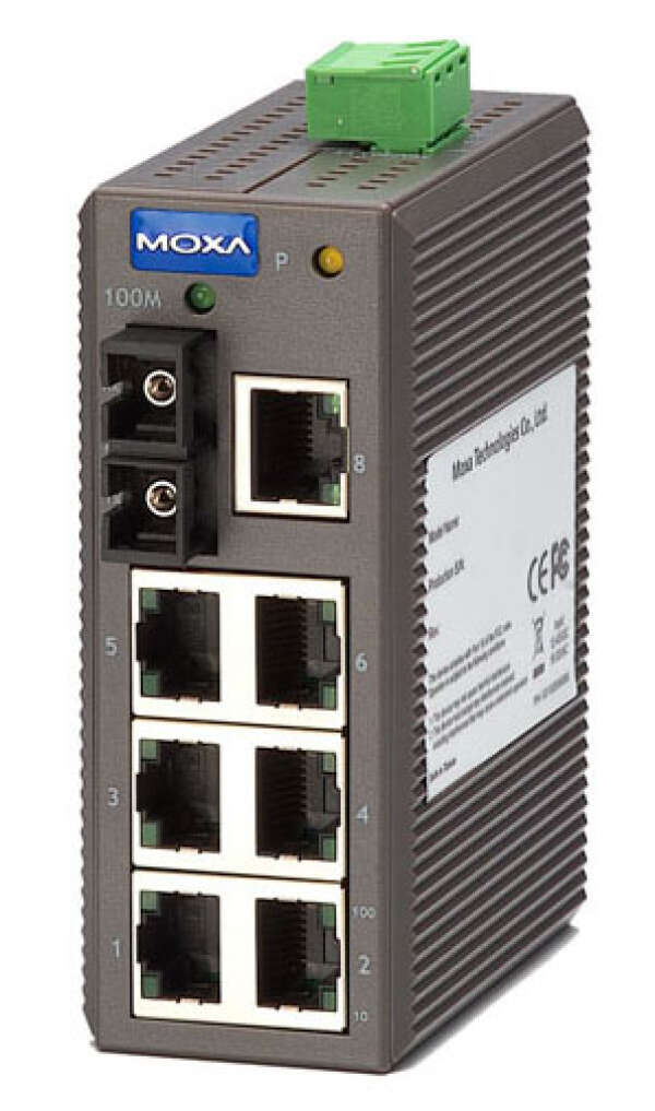 MOXA EDS-208-M-SC Неуправляемый промышленный коммутатор 7 10/100TX ports,1 MM 100Fx port