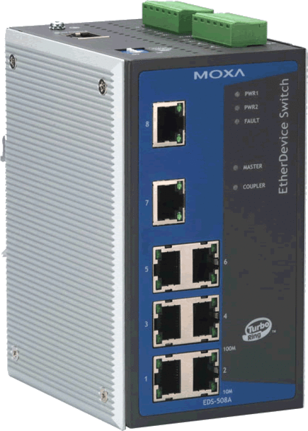 MOXA EDS-508A Управляемый L2+ промышленный коммутатор 8x10/100TX