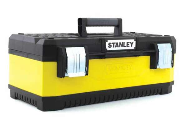 Stanley 1-95-612 - Ящик для инструмента "STANLEY" металлопластмассовый желтый (20080) 20" / 49,7 X 29,3 X 22,2 см