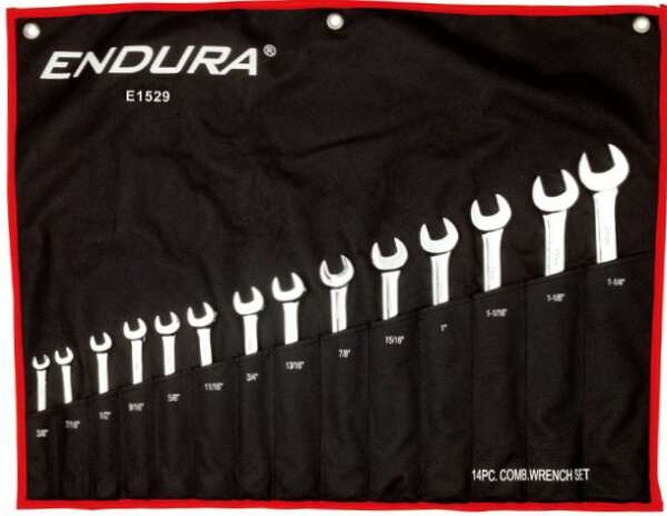 Endura E1529 - набор комбинированных гаечных ключей, 14 шт (Cr-V; 8 - 24 мм)