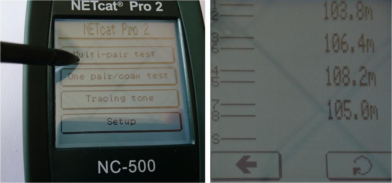 Проведение тестирования в режиме «Multi-pair test» кабельного тестера Greenlee NetCat Pro 2